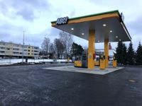Den nya ABC-macken på Stationstorget kan i bästa fall vara i användning redan under torsdagseftermiddag.