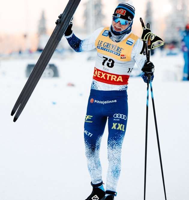 Remi Lindholm trivs i Ruka. Bilden från världscupen 2021.