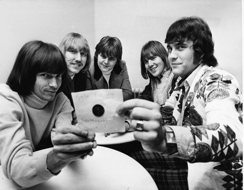 Hep Stars (Svenne Hedlund, Lennart Hegland, Janne Frisk, Benny Andersson och Krille Pettersson) 1967. Arkivbild.