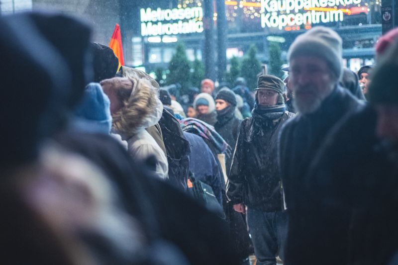 Uppslutningen på Narinken var god och slagorden skanderade.