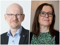 Johan Bärlund, rektor för Soc & Kom och Helena Blomberg-Kroll, professor i socialpolitik, särskilt i socialt arbete.