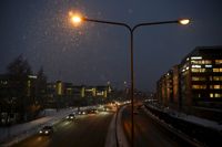 Trafiken längs Ring i Otnäs förflöt lugnt trots ett lätt snöfall tidigare i december. Inte heller julens returtrafik ledde till några större kaos längs vägarna.