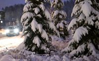 Färska julkortsvyer från Esbo centrum. En ny snöstorm drar in över sydkusten från och med måndag eftermiddag.