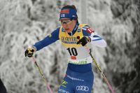 Kerttu Niskanen medgav att det kalla vädret kändes i låren.