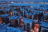 Prisraset väntas vara särskilt starkt i Helsingfors. På bilden ett höghusområde på Drumsö.