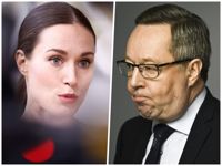 Statsminister Sanna Marin och näringsminister Mika Lintilä har olika syn på om ett pristak för el behövs eller inte.