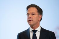 Nederländernas premiärminister Mark Rutte under sitt tal på måndagen.