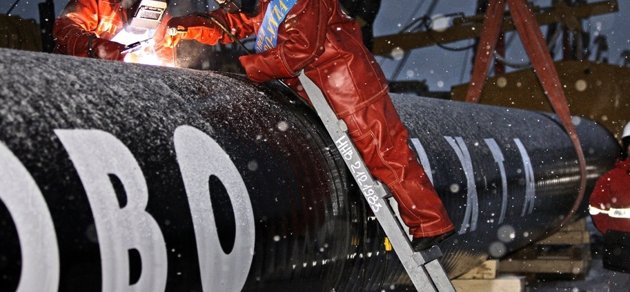 Arbete vid en gasledning nordost om Moskva. Arkivbild.