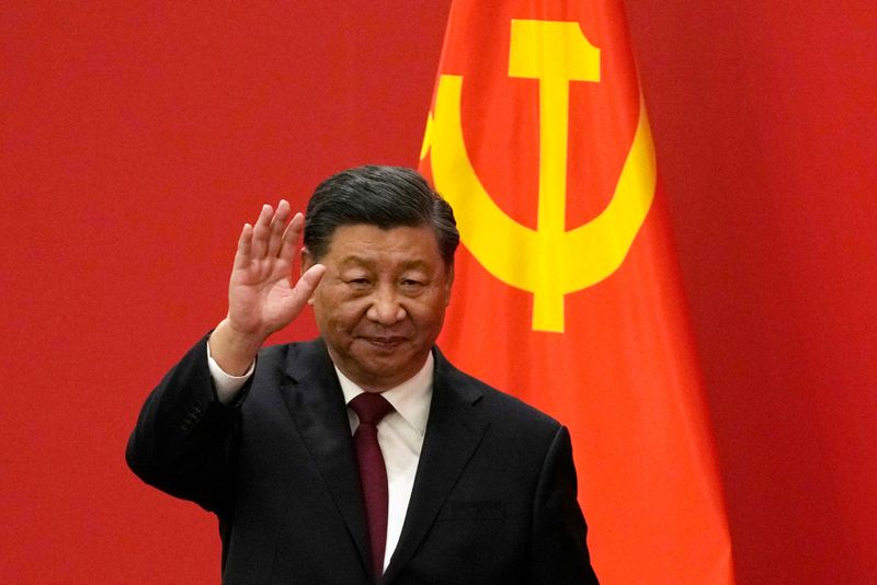 Kinas president Xi Jinping tiger om de lättade coronarestriktionerna. Arkivbild.