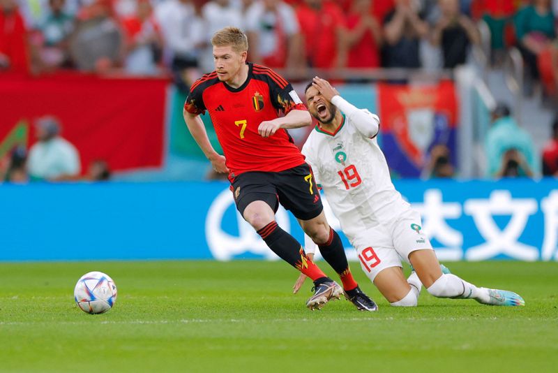 Kevin De Bruyne och hans Belgien åkte ur VM tidigt.