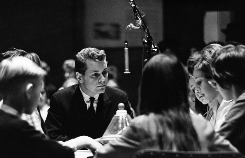 Lasse Lönndahl under radioinspelning 1962. Arkivbild.