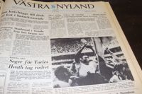 Västra Nylands första sida sommaren 1970 efter att Pelé har tagit sitt tredje VM-guld med Brasilien. Italien föll med 4–1 i finalen med över 100 000 åskådare på läktarna i Mexiko.
