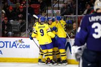 Finlands tunga öde blev att bli utslaget i kvartsfinalskedet av junior-VM av grannlandet Sverige.