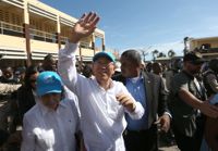 FN:s generalsekretare Ban Ki-Moon   besökte Haiti i helgen.