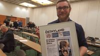 MOTTAGARE. Den var Östnylands reporter Max Nyberg som fick äran att ta emot priset som delades ut i Tavastehus.