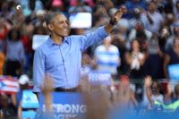 Barack Obama talade på Osceola County Stadium i centrala Florida.