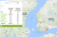 Enligt Carunas nätsida skulle över 130 000 hushåll i västra Nyland vara utan el.