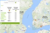 Enligt Carunas nätsida skulle över 130 000 hushåll i västra Nyland vara utan el.
