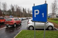 NÄSTAN KLART. P1 heter parkeringen utanför Borgå sjukhus huvudingång.