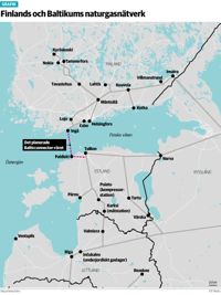EU-kommissionen beviljade i mitten av juli närmare 190 miljoner euro till Finland och Estland för att bygga den nya naturgasledningen.