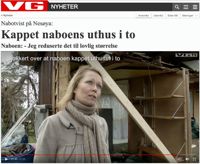 Dottern till grannen vars hus klövs itu, talar ut i en video för norska VG.