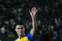 Cristiano Ronaldo när han presenterades som spelare i Al-Nassr.