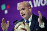 Fifa-ordföranden Gianni Infantino under VM i Qatar. Arkivbild.