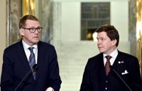 Riksdagens talman Matti Vanhanen fick besök av svenske kollegan, talmannen Andreas Norlén.
