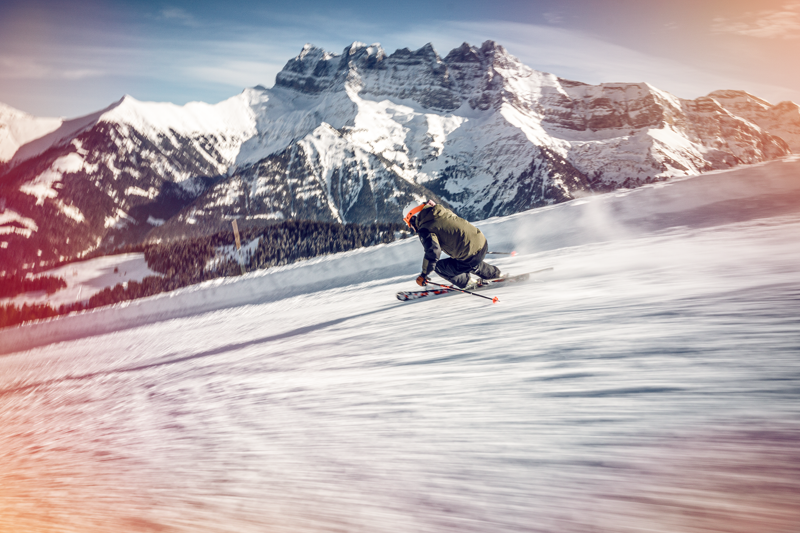 Häpnadsväckande Dents du Midi, det är panorama vyn som väntar på dig vid skidbackorna i Portes du Soleil. © Valais/Wallis Promotion - David Carlier
