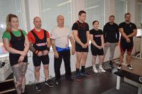 Inka Kuorikoski HeTarmo (fr.v.), Jari Vaskivuori LaPo, Keijo Lampinen HPV, Lenni Oinonen ViVo, Celina Öhberg KK Eken, Esa Metsälä EV och Christian Sandin HPT deltog i tävlingen i Ekenäs.