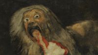 Saturnus slukar sin son (detalj), av den spanske konstnären Francisco de Goya.