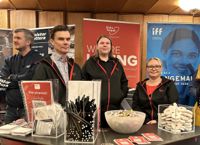 Produktionschef Henrik Tarvainen, HR koordinator Johanna Nyman och logistikchef Lotta Airo-Karlsson representerade Visko Teepak Oy på rekryteringsmässan.