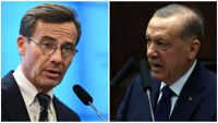 Ulf Kristersson (till vänster) och Sverige är i en svår sits då Turkiet med president Recep Tayyip Erdogan obstruerar Natoprocessen.