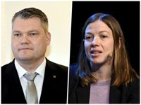 Försvarsminister Mikko Savola säger att exportbeslutet var en ”helhetsbedömning”. Hans regerinskollega Li Andersson är inte nådig i sin kritik.