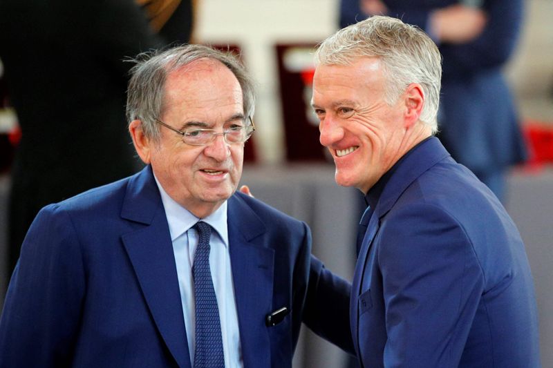 Noel Le Graet och Didier Deschamps.