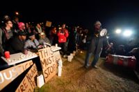 Demonstration i Memphis på torsdagen mot polisvåld efter Tyre Nichols död.