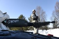 En svensk beväring under en övning i Överkalix 2019. Förutom Sverige deltog enheter från Finland, Norge, Storbritannien och USA.