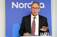 Storbanken Nordea, med vd Frank Vang-Jensen, redovisar bokslut för 2022. Arkivbild