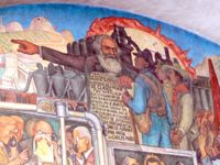 Väggmålning i Mexico City (Palacio Nacional), föreställande Karl Marx, av Diego Rivera.
