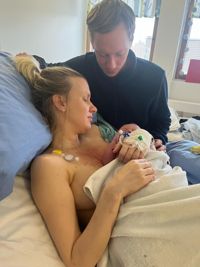 Sandra Eriksson och Magnus Berglund blev föräldrar i slutet av januari.