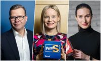 Petteri Orpo (Saml), Riikka Purra (Sannf) och Sanna Marin (SDP) står för helt olika ekonomiska program.