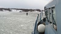 Det finns inget bärande istäcke över Finska viken, endast längs kusten och i skyddade vikar finns det kärnis som håller att vistas på.