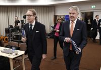 Utrikesministrarna Tobias Billström och Pekka Haavisto träffades i Helsingfors på onsdagen.