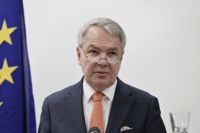Utrikesminister Pekka Haavisto svarade på frågor om Natoprocessen i samband med en pressträff på Hanaholmen, där också svenska kollegan Tobias Billström deltog.