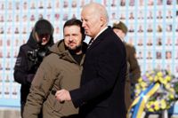 Volodymyr Zelenskyj och Joe Biden möts i Kiev.