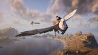 Transportmedel i form av flygande kvastar och sagolika riddjur underlättar ens framfart i spelvärlden.