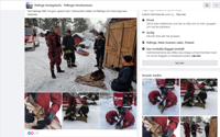 Bilder av räddningsoperationen dök upp på Facebook-gruppen Pellinge anslagstavla.