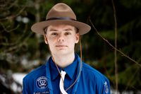 Jonas Väänänen har varit med i scoutkåren Åfararna i elva år och nu är han kårchef.