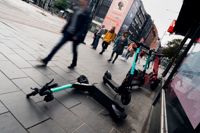 Elsparkcyklar i centrala Helsingfors.