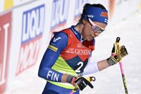 Kerttu Niskanen var uppgiven efter damernas 30 km.